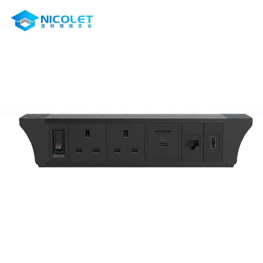 under desk power socket (3) Under Desk Power Strip