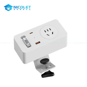 clamp-on desk power outlet