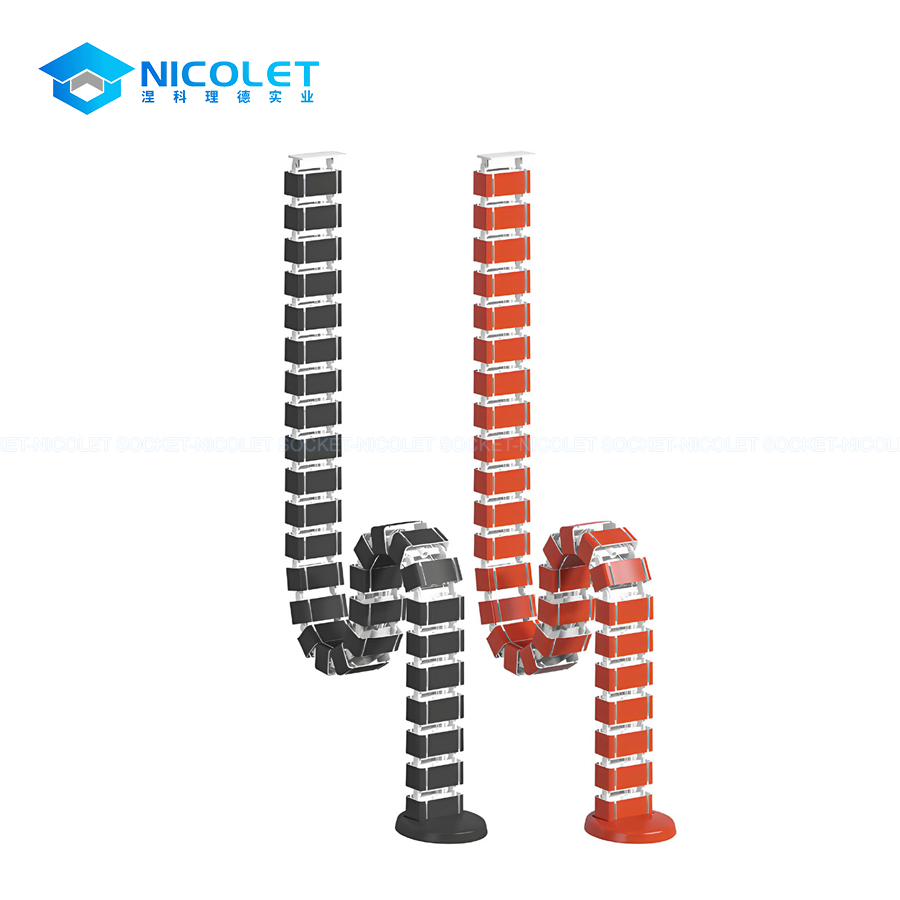 nps 02 flexible under desk cable management spine manufacturer | nicolet workspace under-desk cable management spine