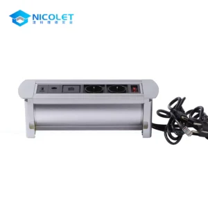 Flip-Up Schuko Desk Power Hub