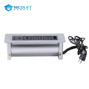 Manual Flip-Up Desk Power Socket