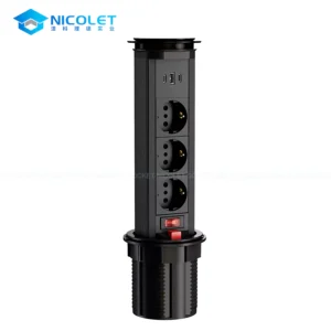 Manual Pop-Up Desk Power Outlet