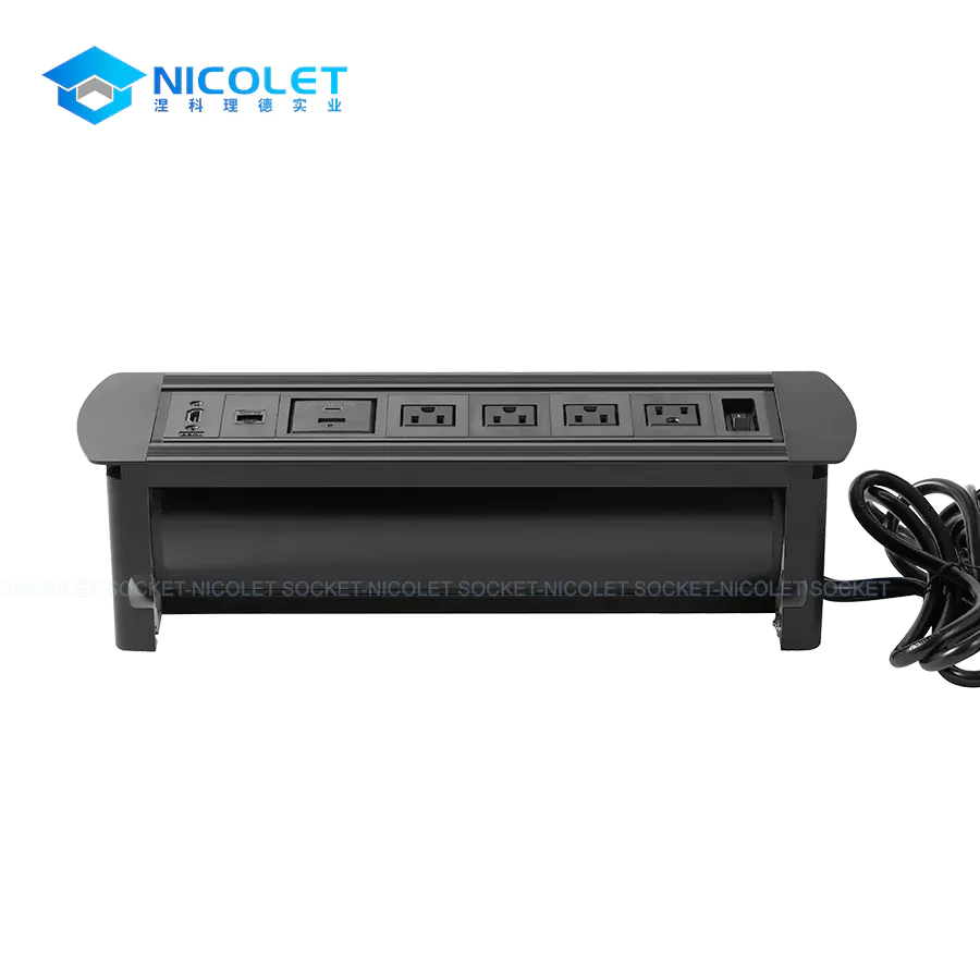 Manual Rotating US Desk Power Socket