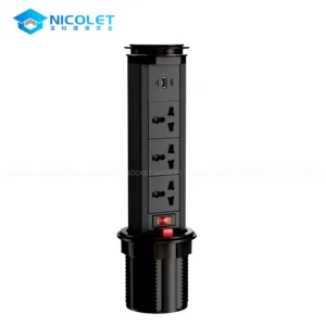 Manual Universal Pop-Up Desk Power Socket