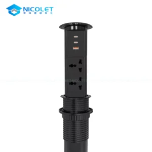 Motorized Pop-Up Universal Desk Socket