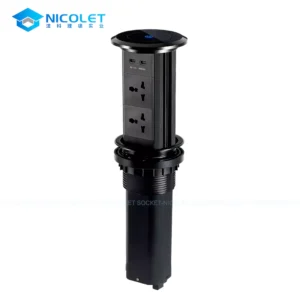 Pop-Up Desk Socket with Qi Charging