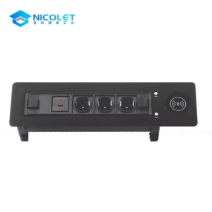 Motorized Conference Table Power Outlet
